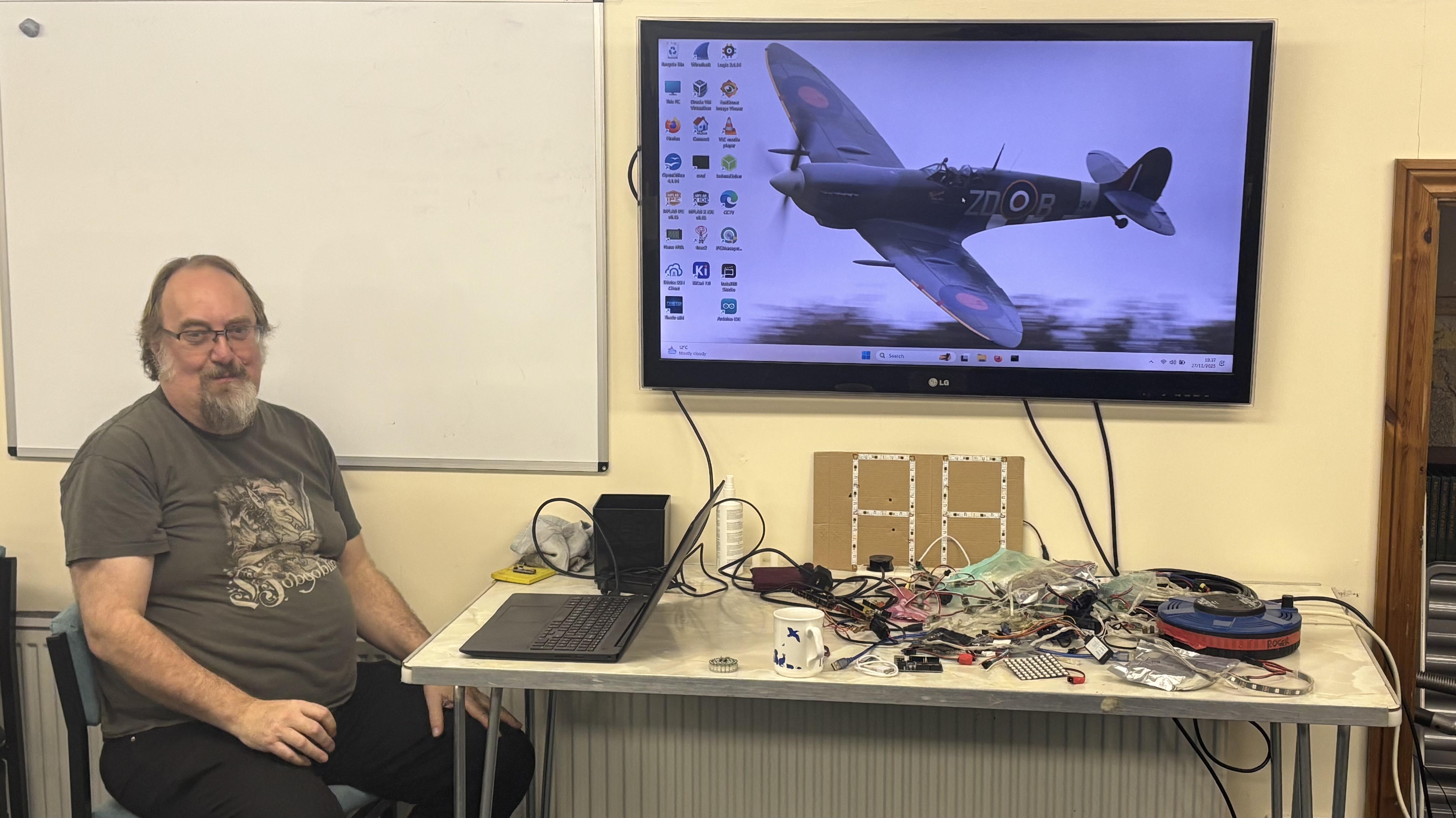 Roger with his array of LED strips